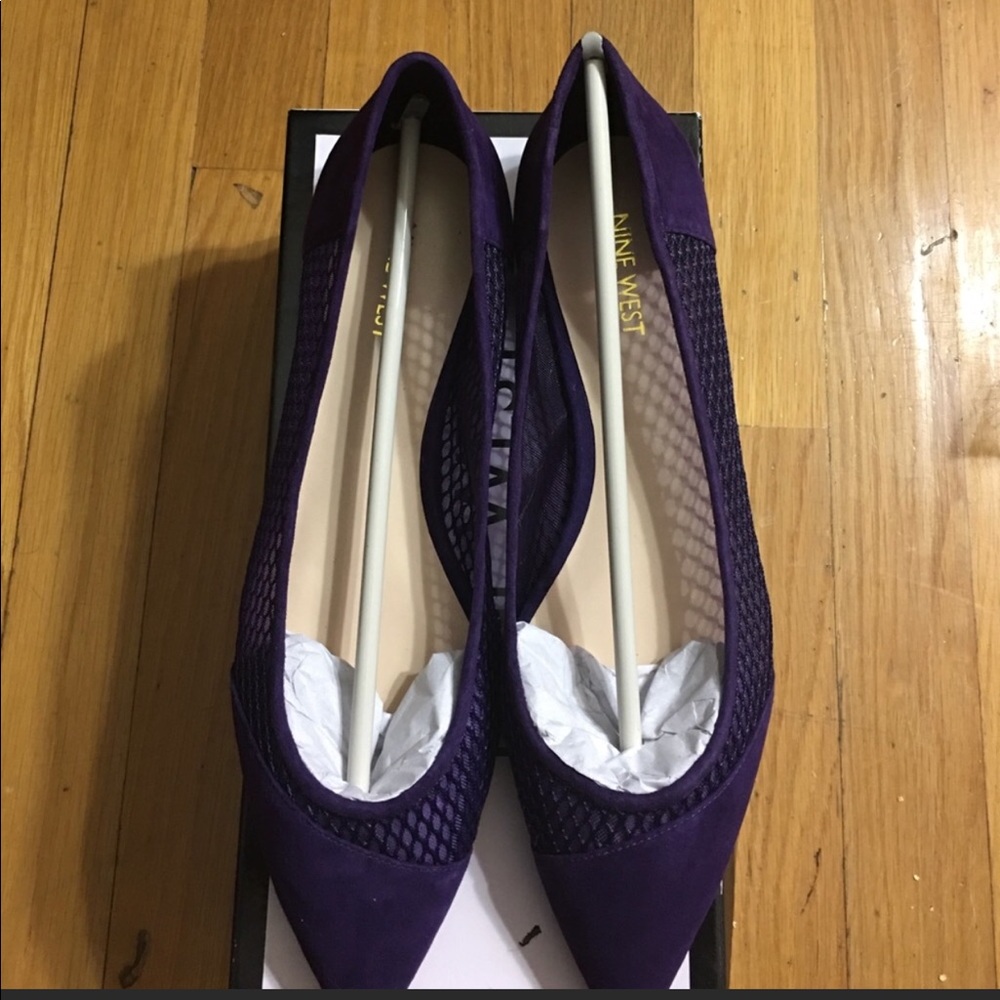 Nine West Purple suede flats
